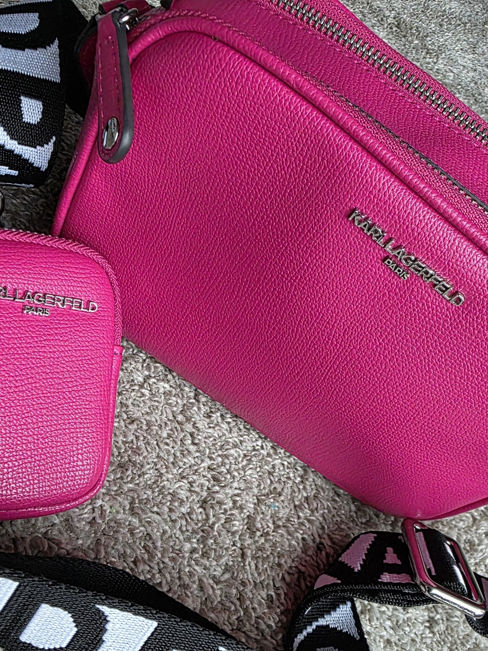 EUC Karl Lagerfeld Paris Maybelle Camera Crossbody Bag Pink